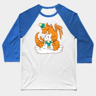 Dragon's Snow Day Baseball T-Shirt